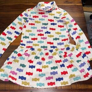 Hannah Andersson Turtleneck Dress Candy Print Size 120 Cm 6-7